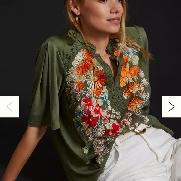 Gorgeous Tiny Eliana Embroidered Half-Sleeve Top - Picture 2 of 7